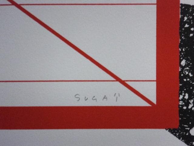 現代美術 菅井汲　直筆サイン『VARIATIONS Ⅳ』リトグラフ 0723ZA