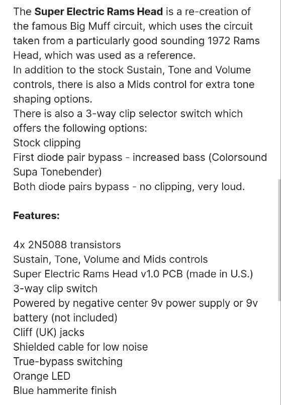 【1/15まで値下げ! 】SUPER ELECTRIC \"RAMS HEAD\"