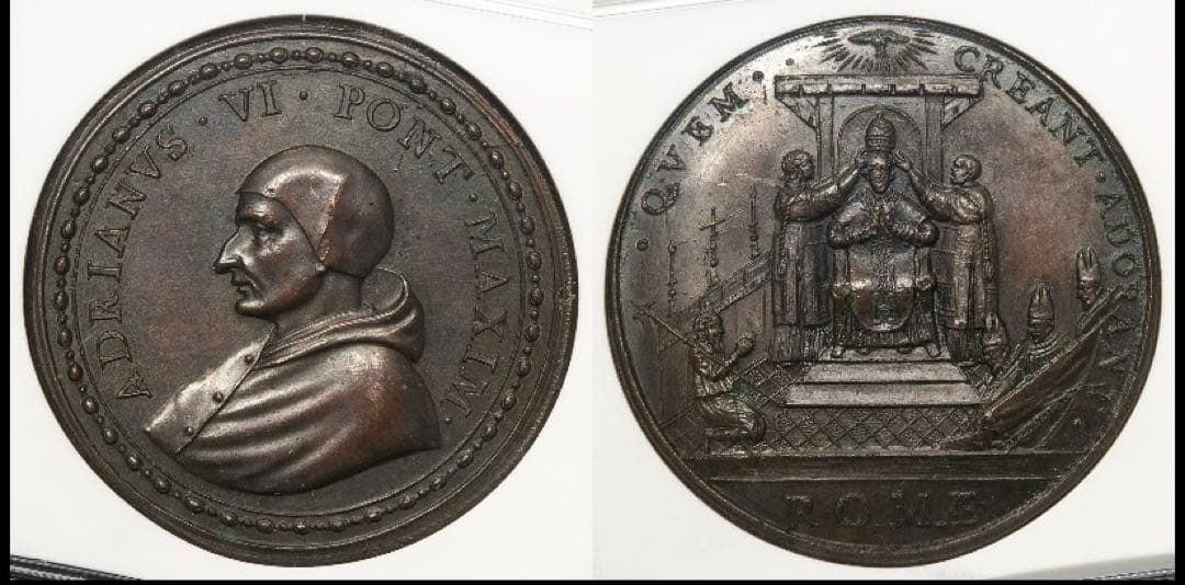 アドリアヌス6世戴冠記念ブロンズメダル