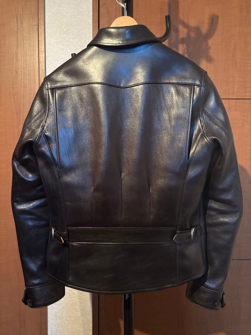 ファインクリークレザーズ　サンタアニタ　レザースポーツジャケット　36　黒　馬革