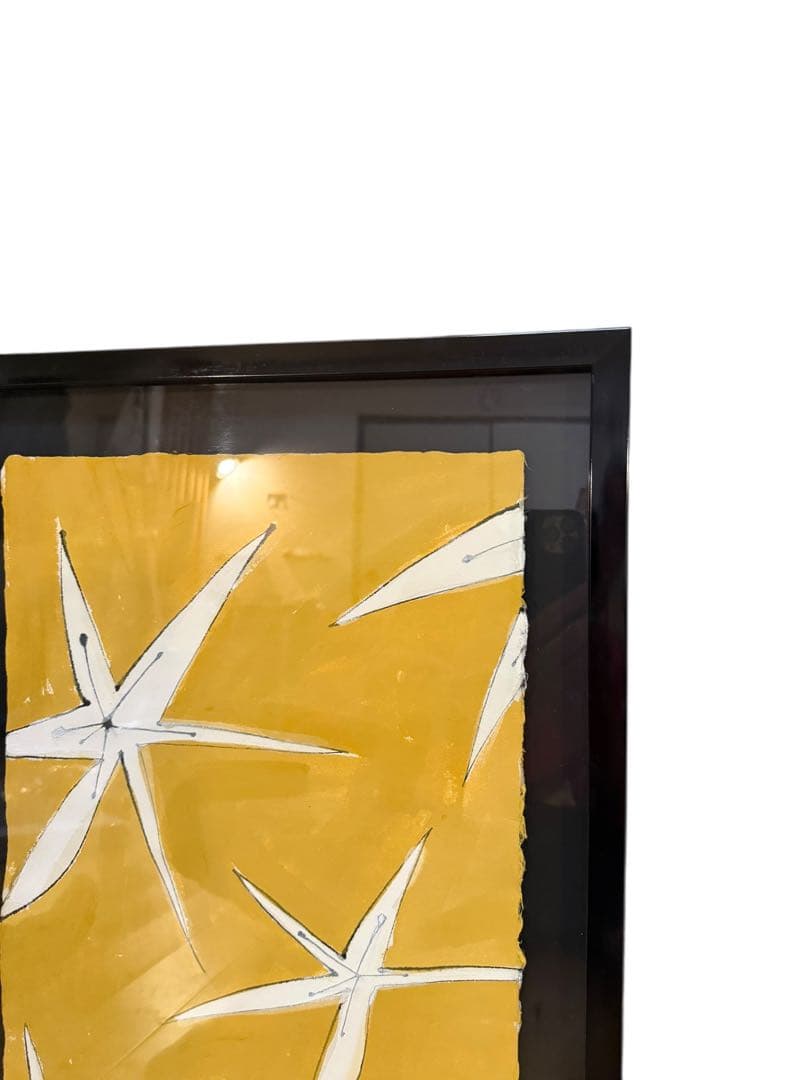 【真作】額装済 SATO ASAMI サトウアサミ ジクレー 版画 星花