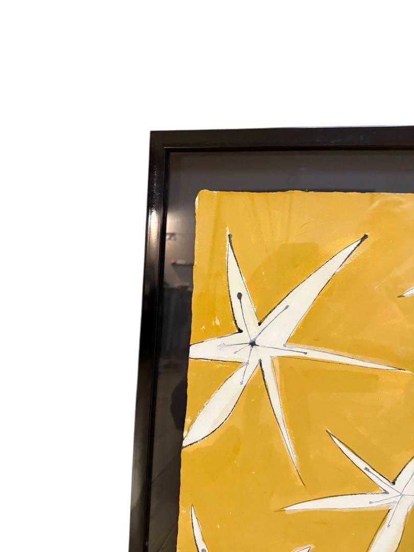 【真作】額装済 SATO ASAMI サトウアサミ ジクレー 版画 星花