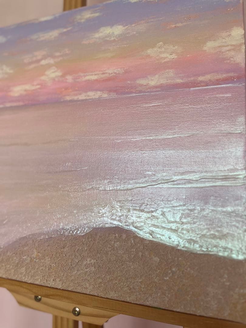 海の風景 テクスチャーアート 海の絵 海 海アート 癒し 風景　原画