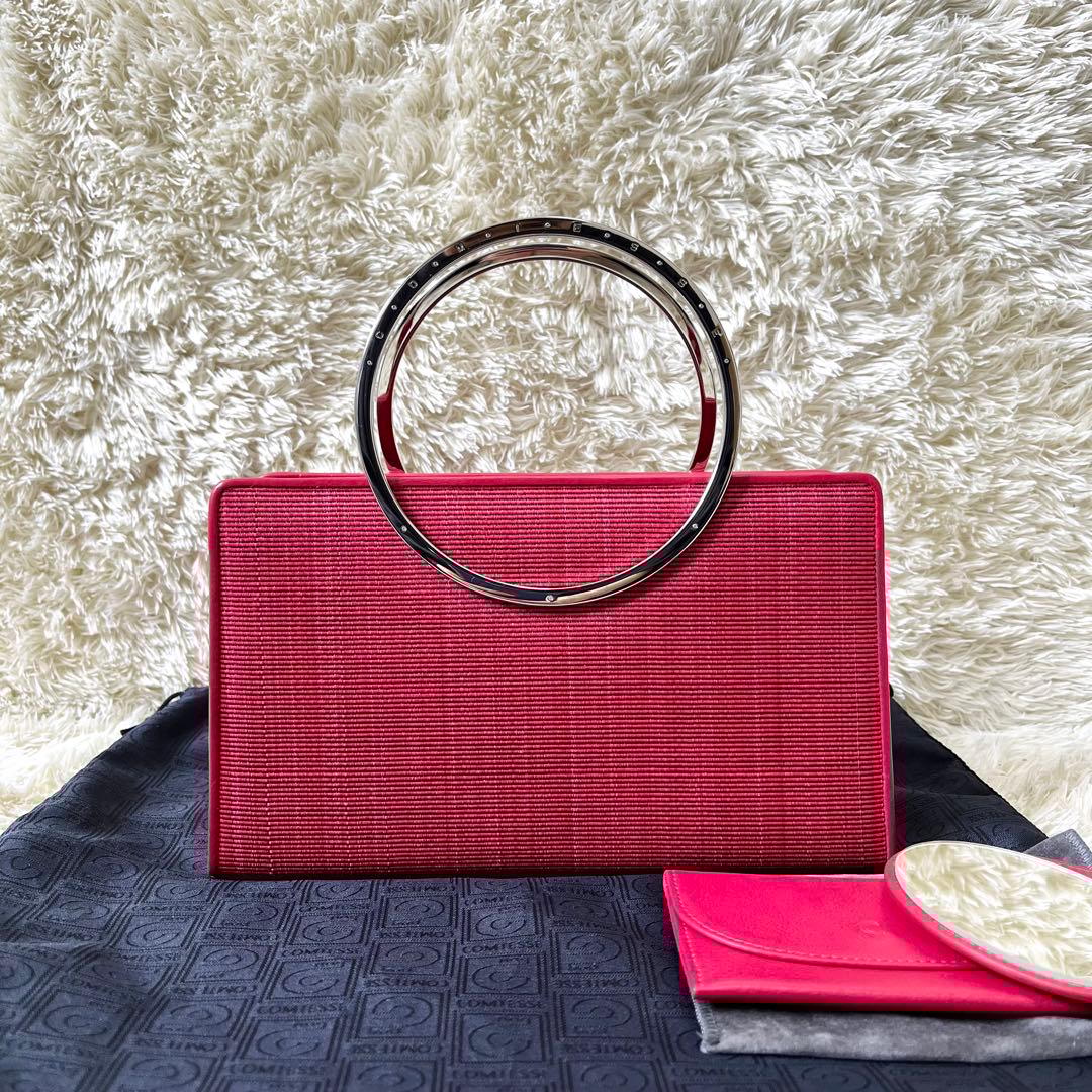 【希少】 コンテス　ハンドバッグ　コルネリー　ホースヘアー　マゼンタ　ピンク