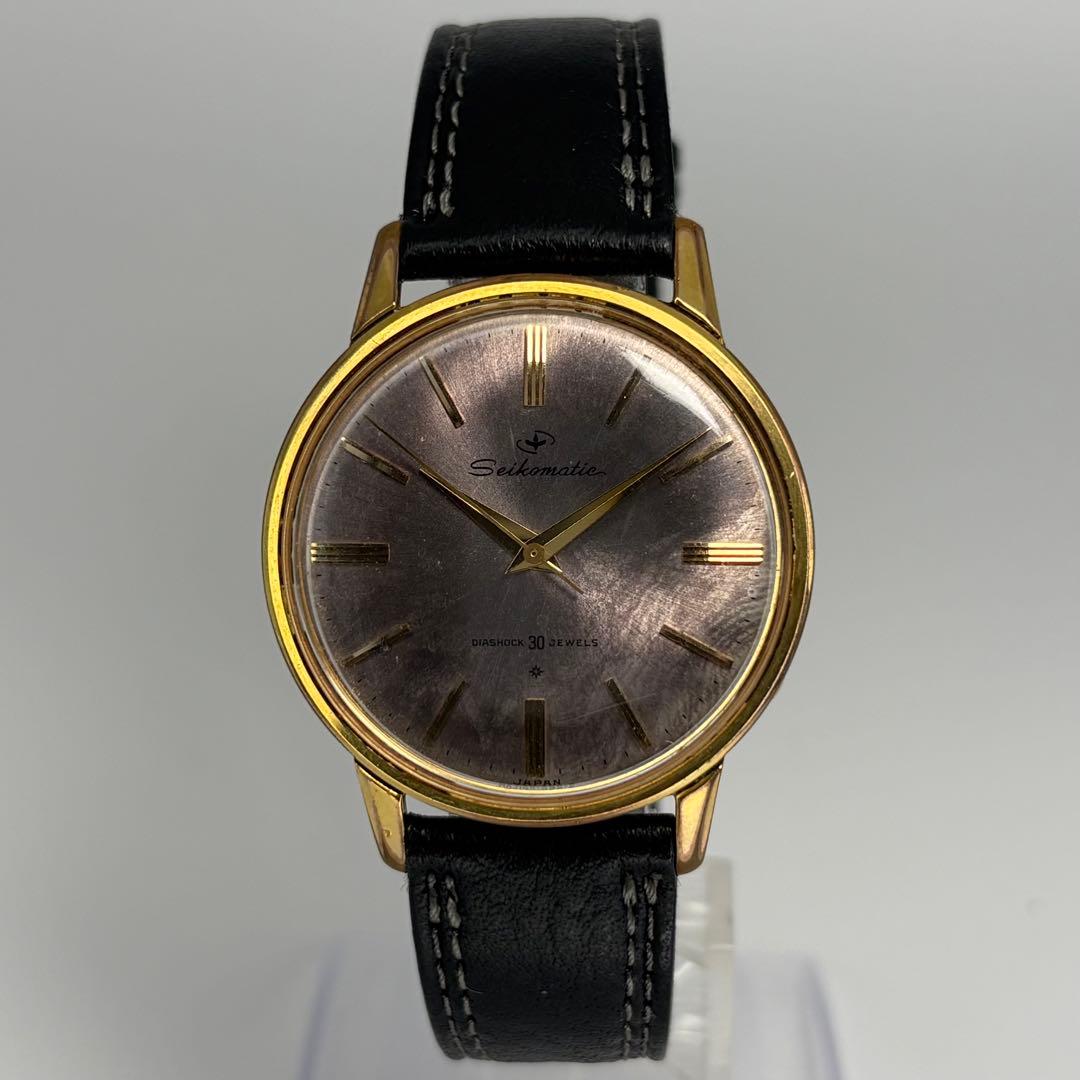 OH済 SEIKO セイコー セイコーマチック 金張りケース 60s 自動巻時計