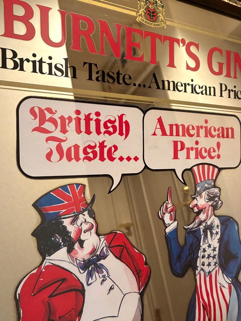 バーネットジン　パブミラー　ビンテージ　アメリカン雑貨　ガレージ