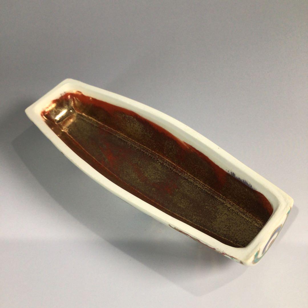 Ｐ３９１　香合　『桃岡堂造』『仁清風松竹梅鶴亀絵』『ぶりぶり香合』　共箱　茶道具