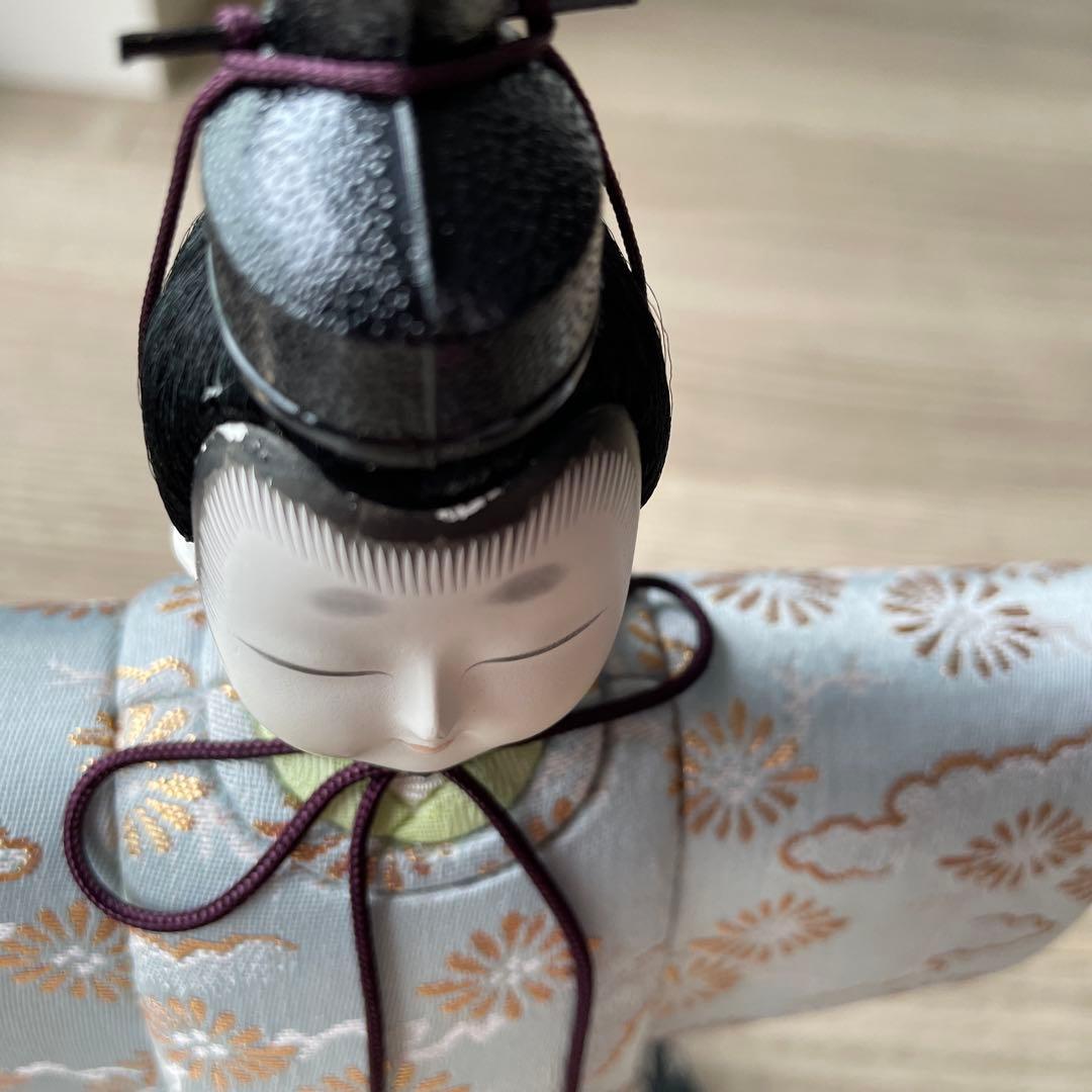 お雛様　立ち雛　木目込み人形　久月　ガラスケース付き　雪洞付き