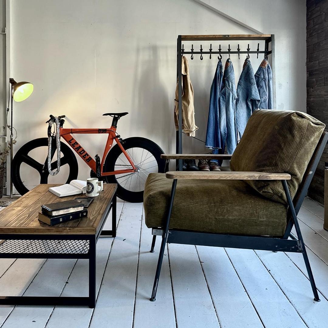 ★週末セール★インダストリアルブランチ【1人掛けソファ（展示品）】アイアン家具