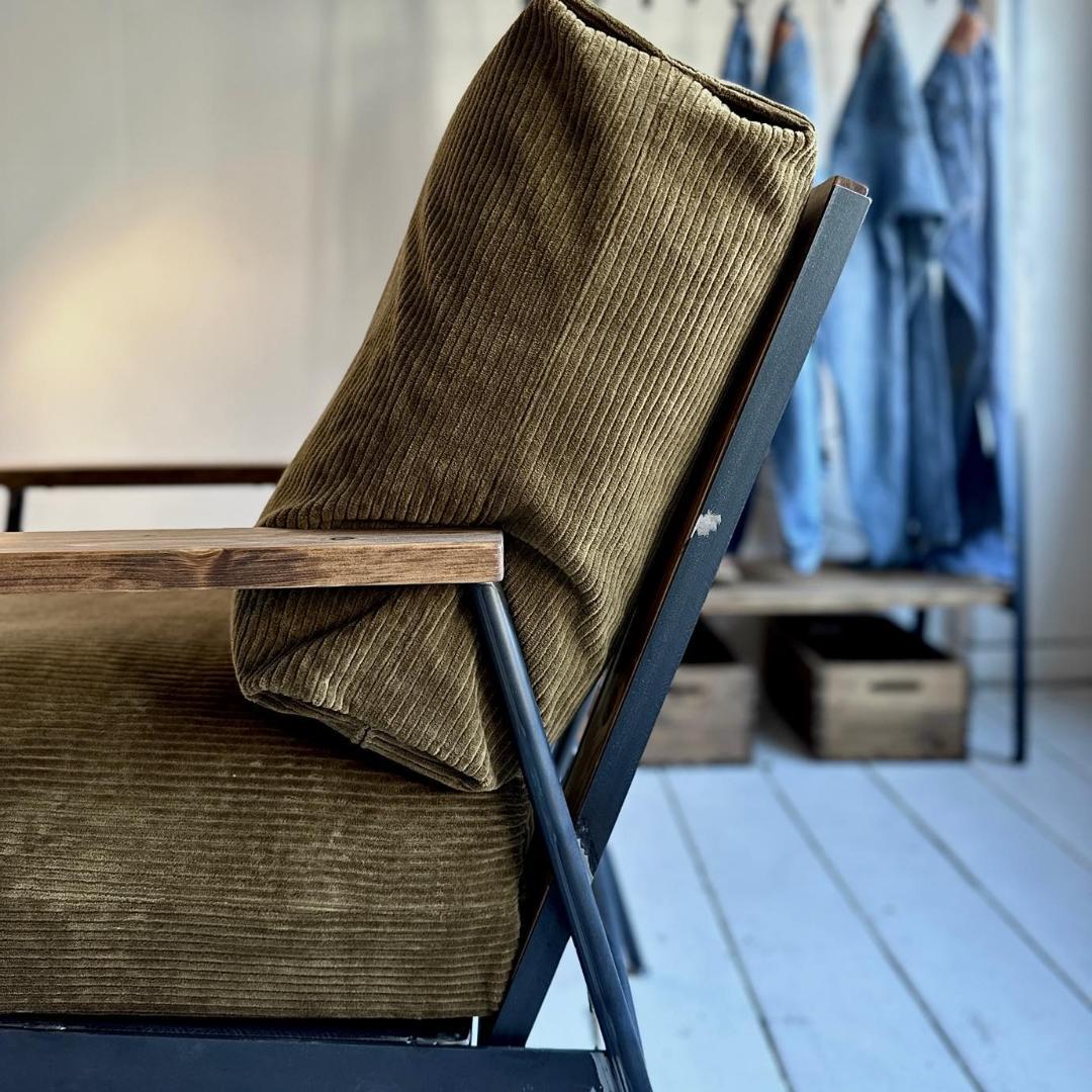 ★週末セール★インダストリアルブランチ【1人掛けソファ（展示品）】アイアン家具