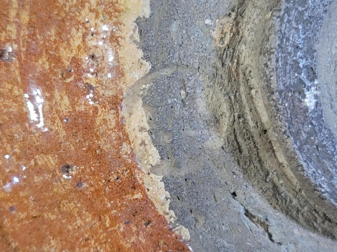 茶道具 赤楽平茶碗 豊助作 時代物