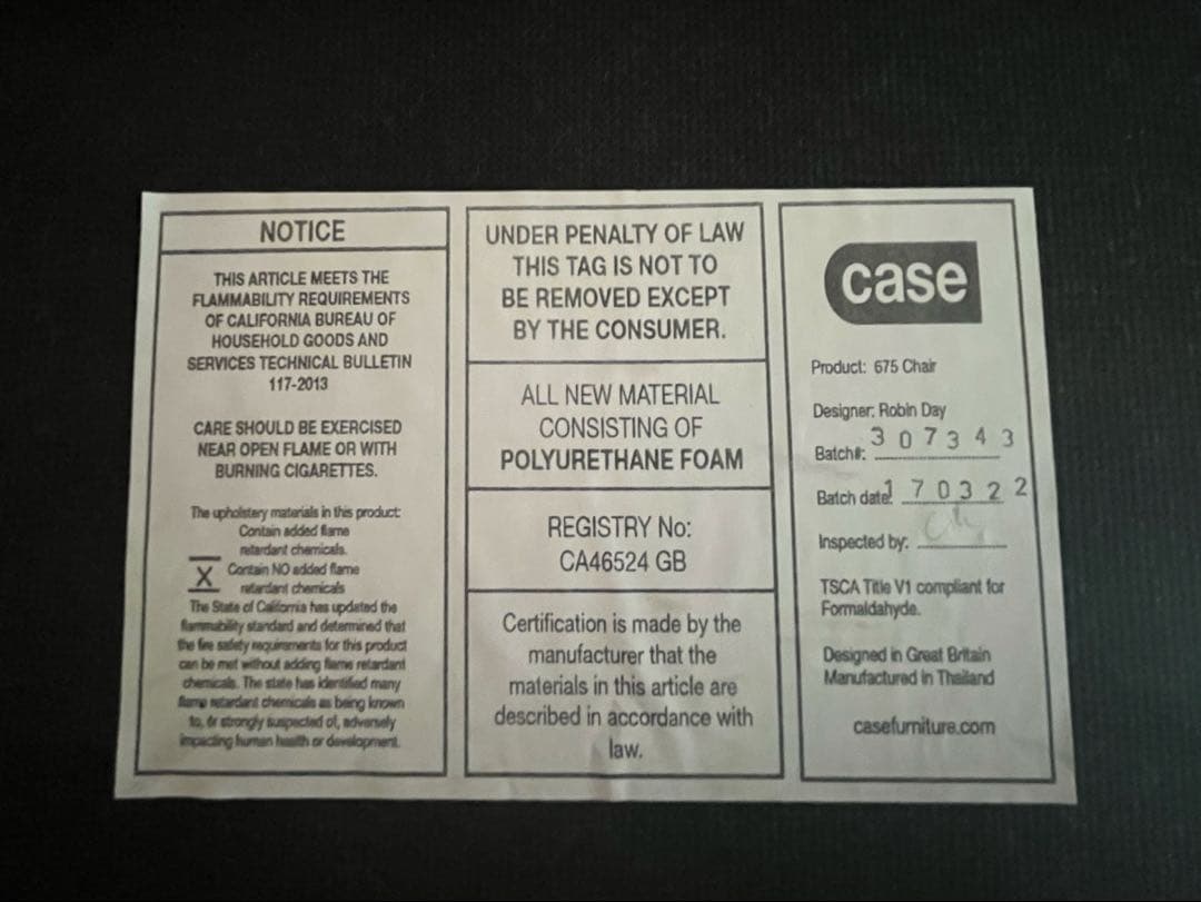 675チェア　ロビン・デイ　アクタス