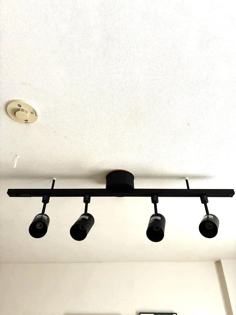 無印良品 システムライト本体+スポットライトx4 　ダクトレール