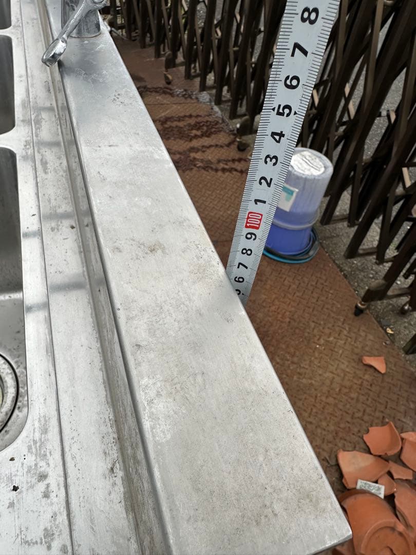 3槽シンク 1500×670×960 3層流し台 中古厨房