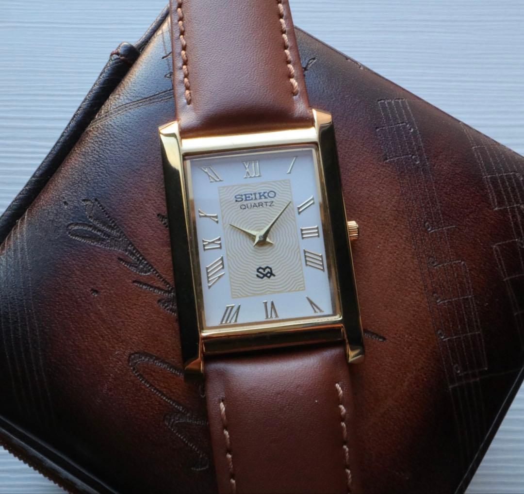 SEIKO tank ゴールド レクタンギュラー 稼動品