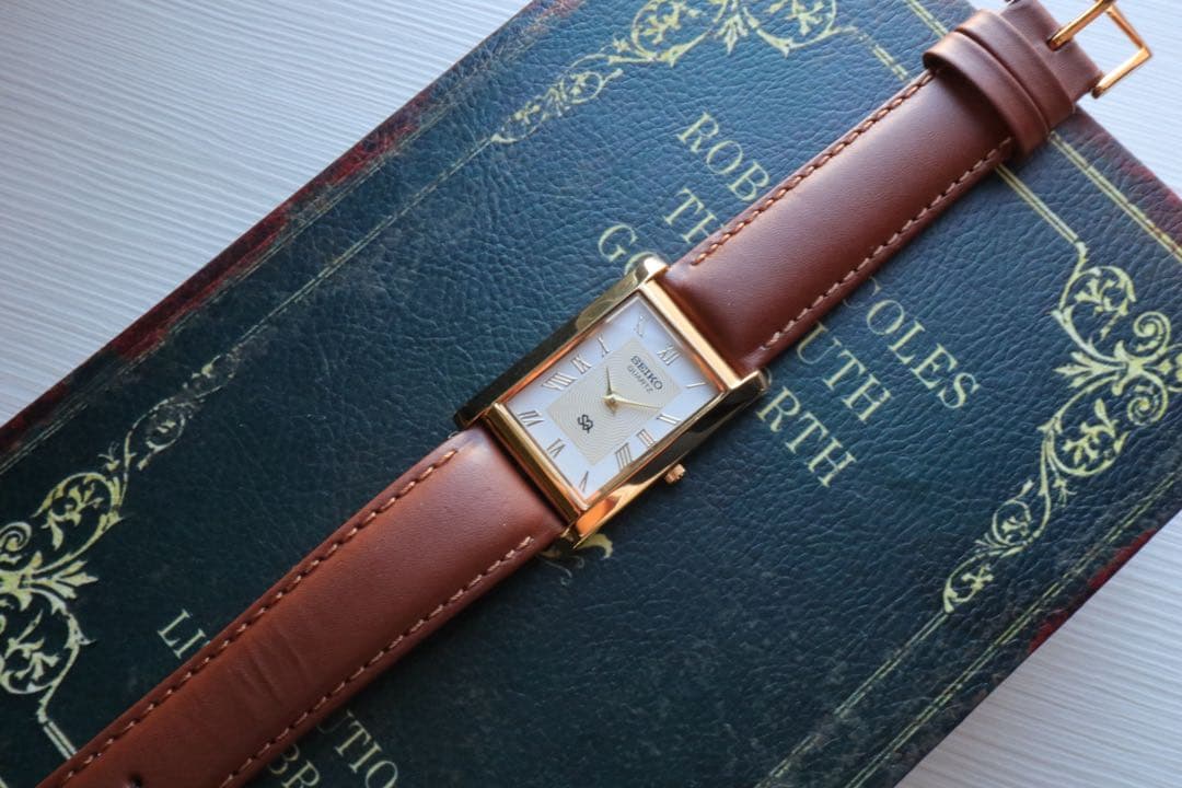 SEIKO tank ゴールド レクタンギュラー 稼動品