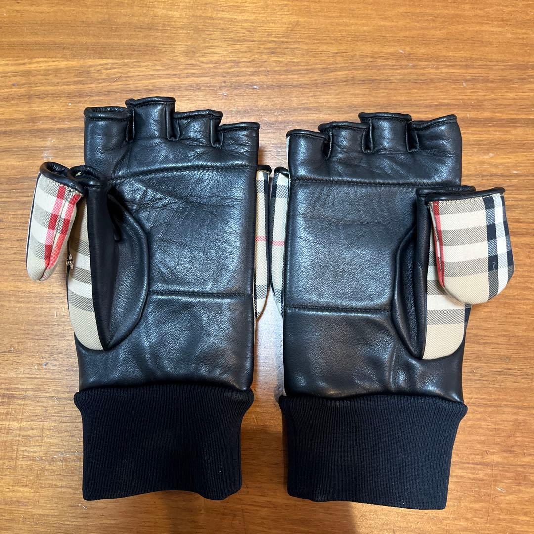 バーバリー チェック柄 指なし手袋 Sサイズ