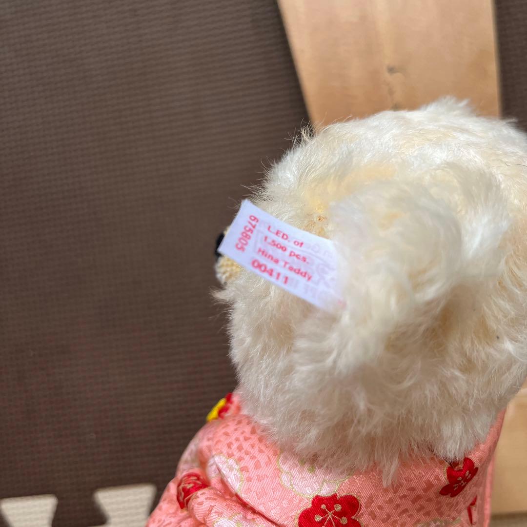 シュタイフ ひなベア　雛飾り羽子板付き　節句　ひな祭り　七五三