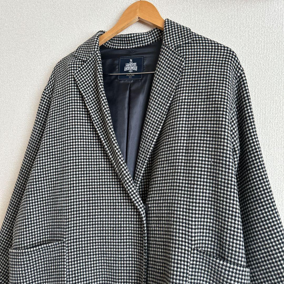 スローブイエナHAMILTONダブルフェイスウールロングコート　フリー