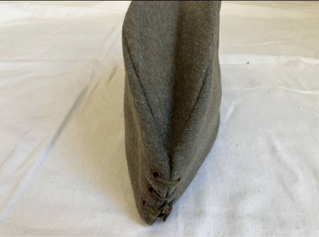 旧日本軍陸軍将校冬用略帽前星章欠なるもサイズ大きめ58〜後調節紐60cmまで可能