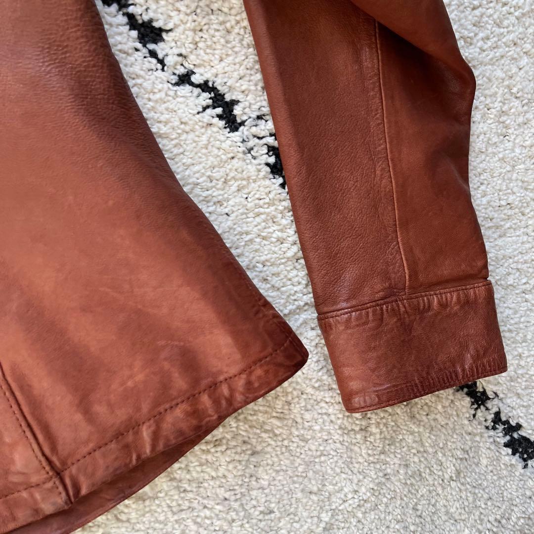 ジャケット・アウター 00s avirex sheep leather jacket brown