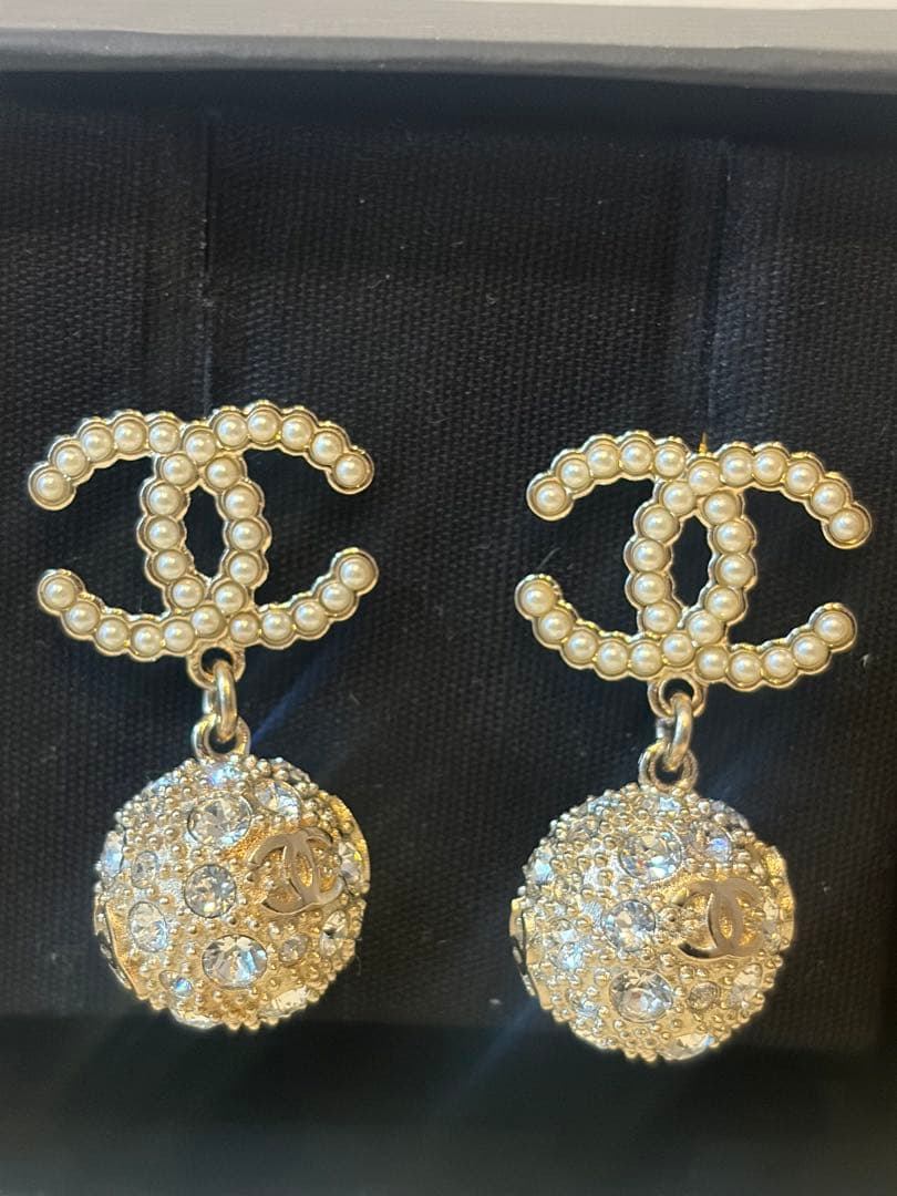 CHANEL ピアス ココマーク スイング C21*K 箱付