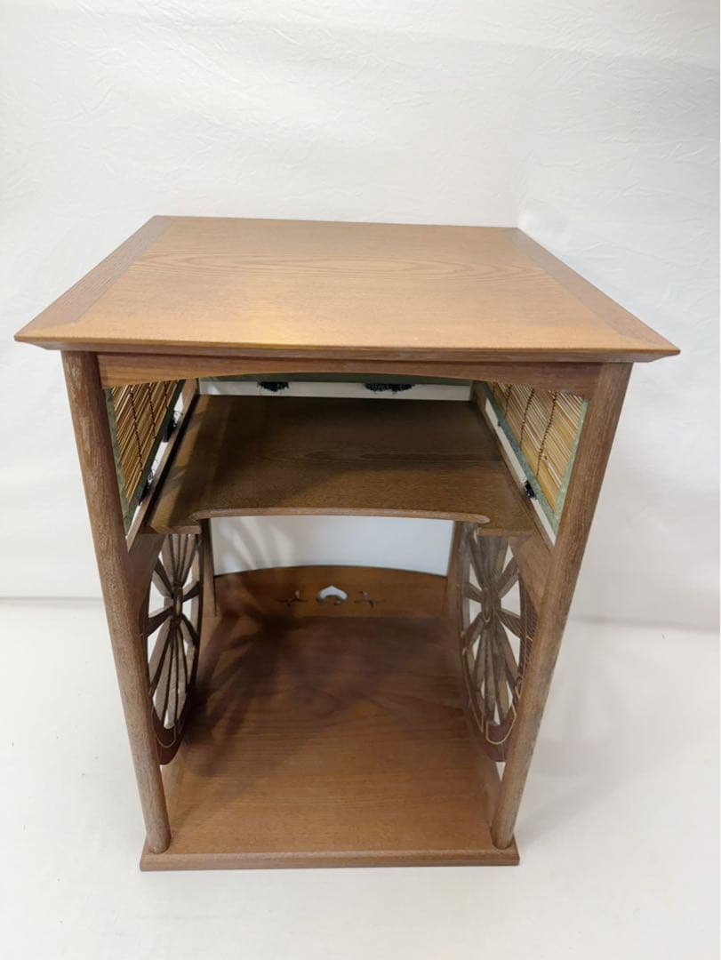 ほぼ未使用 茶道具 淡々斎好写 御幸棚 飾り棚 炉.風炉兼用 茶棚 紙箱