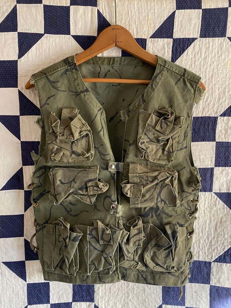 60s us army ベトナム戦争　ハンドペイント迷彩 ベスト　特殊部隊