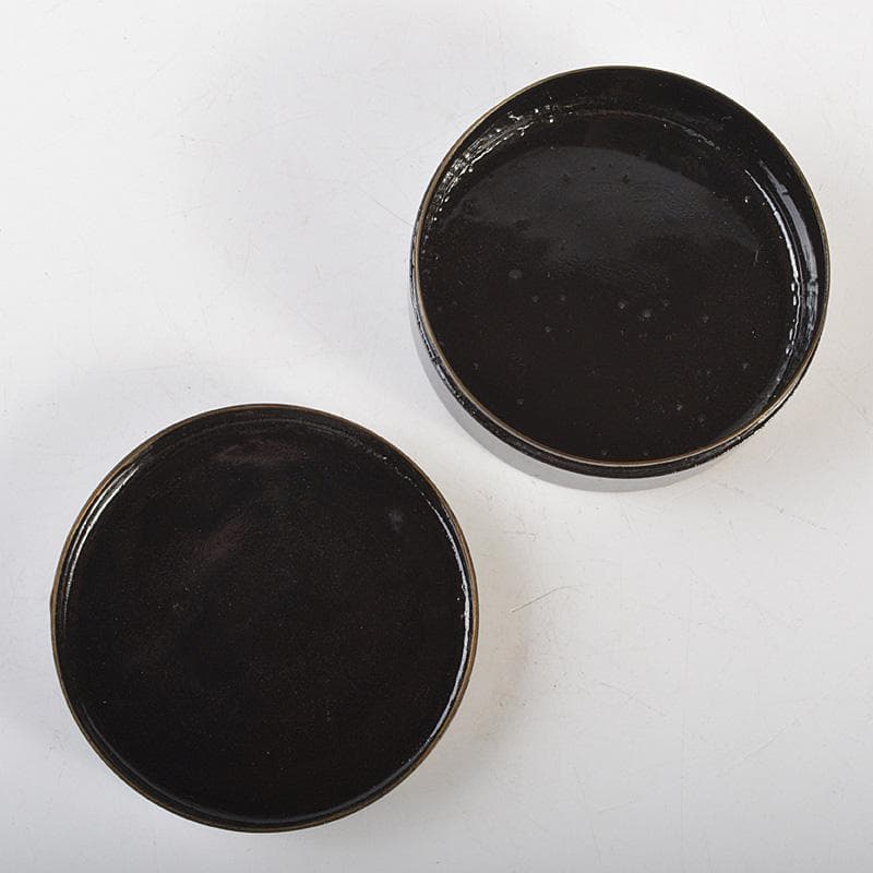 韓国漆器　螺鈿細工　圓式菓子器　小物入　宝石箱　箱付　C　R7470