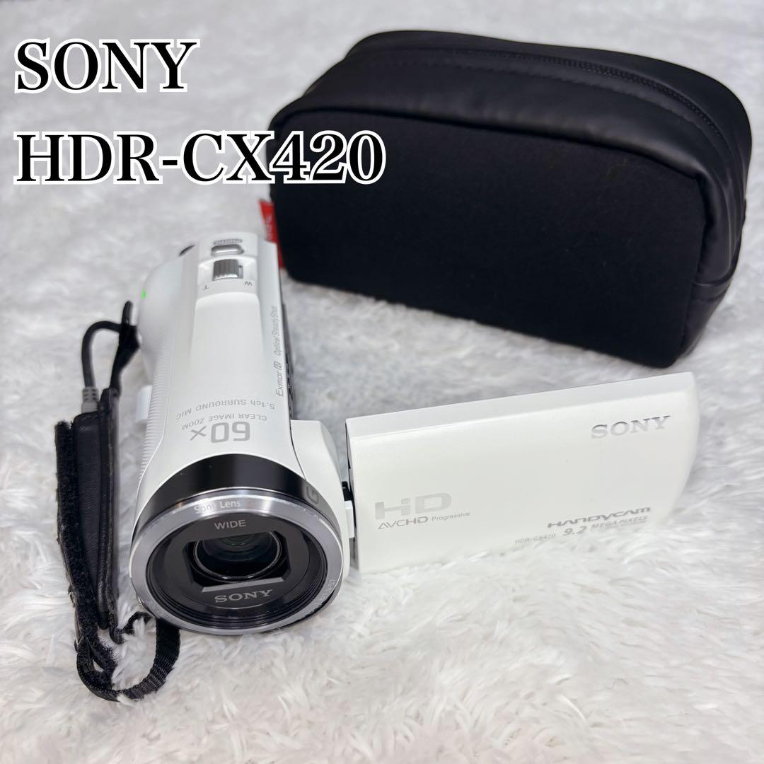 SONY HDR-CX420(W) ビデオカメラ ホワイト