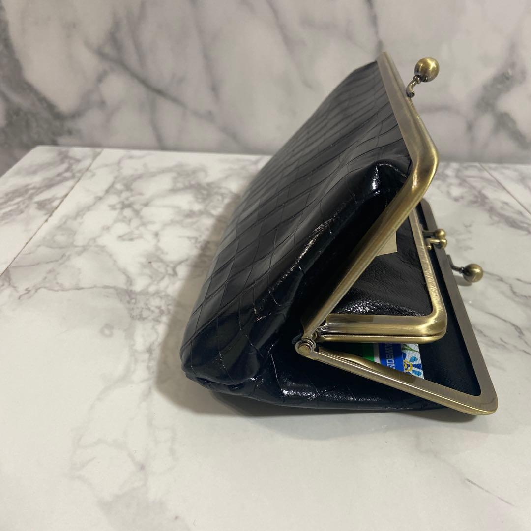 RARA　ハンドメイド本革親子がま口長財布