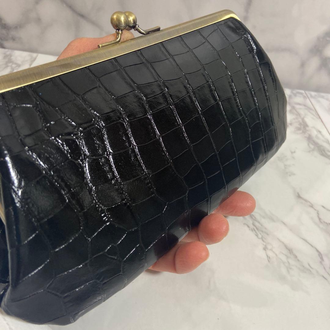 RARA　ハンドメイド本革親子がま口長財布