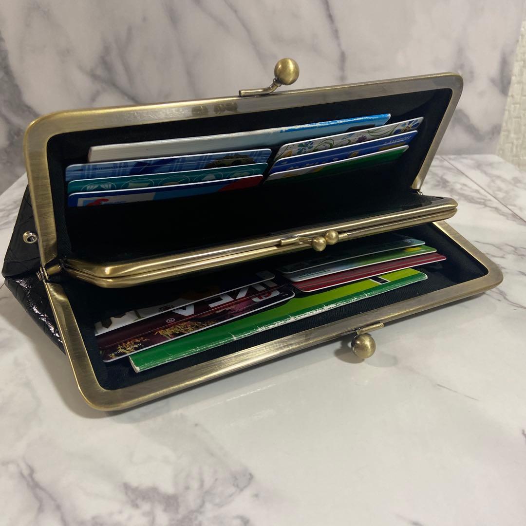 RARA　ハンドメイド本革親子がま口長財布