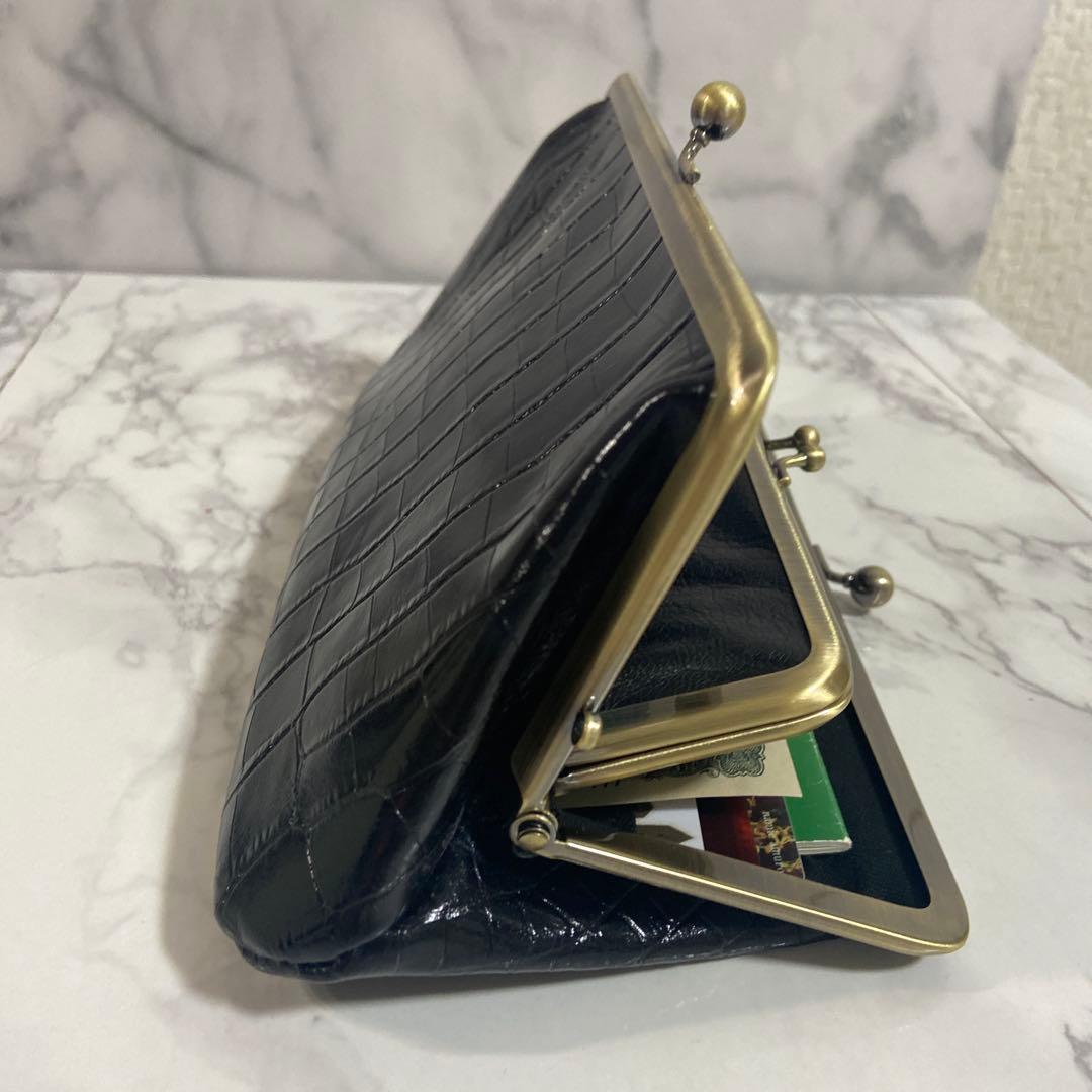 RARA　ハンドメイド本革親子がま口長財布