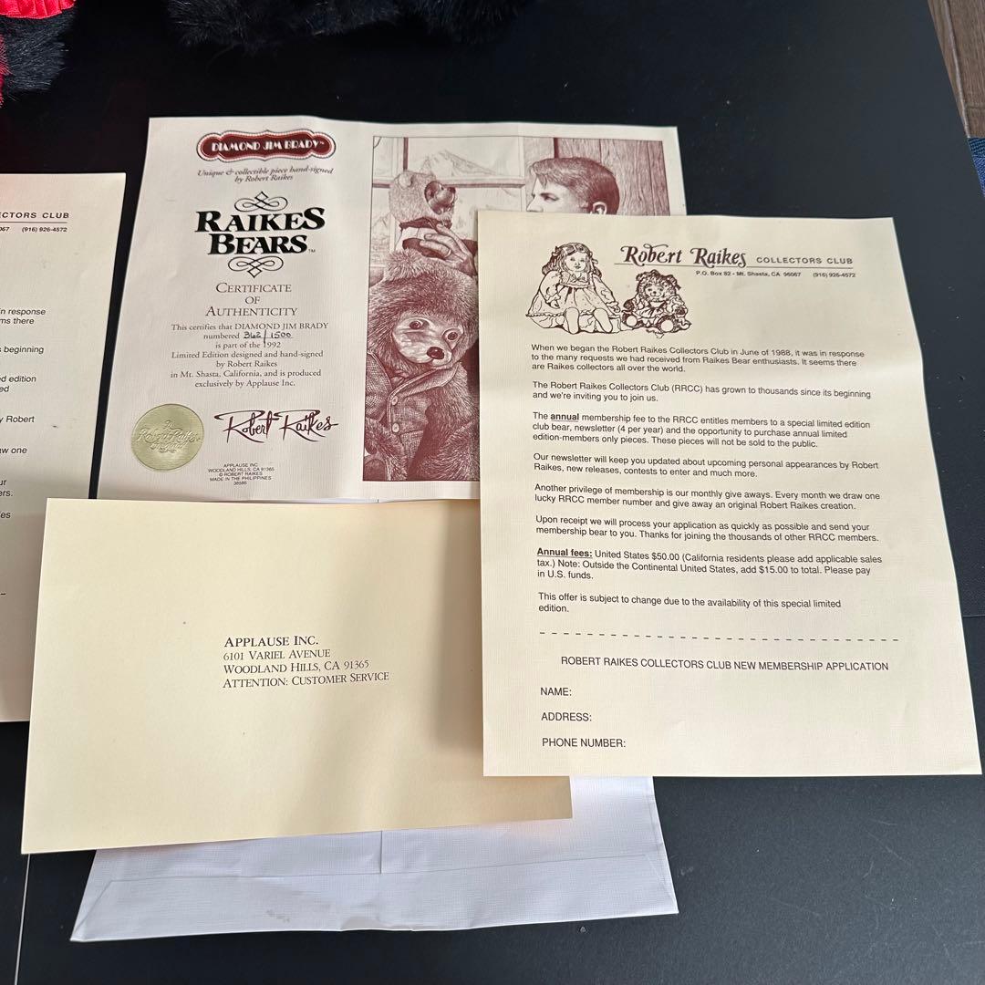 テディベア　Robert raikes bears 木彫り　海外作家レイクスベア