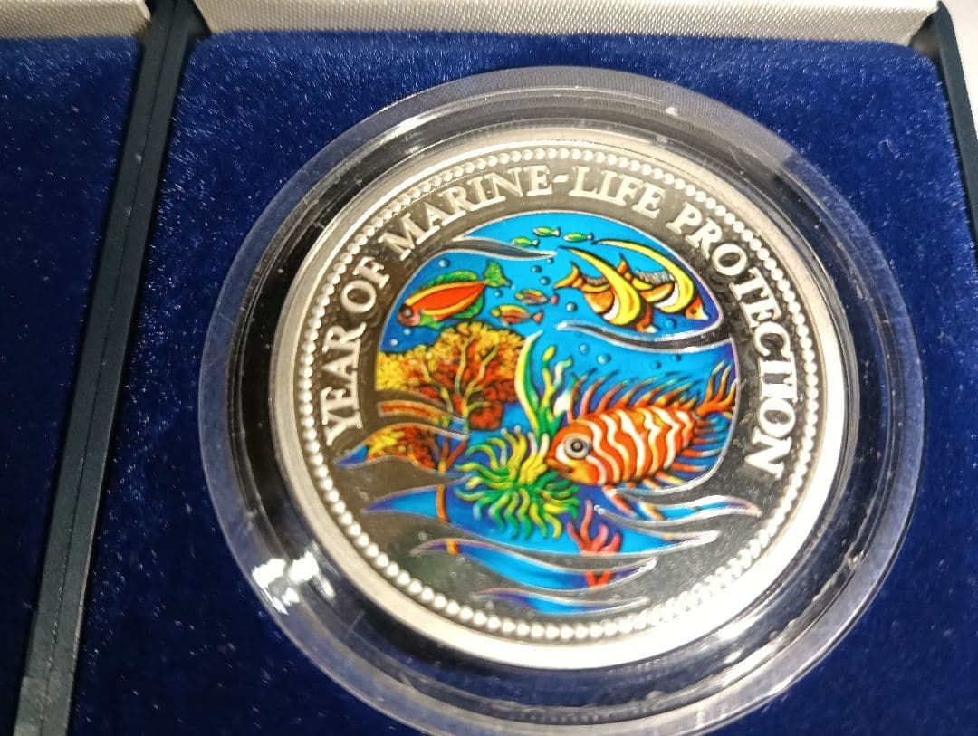 パラオ共和国発行カラー銀貨（Marine ifu Protectionシリーズ）