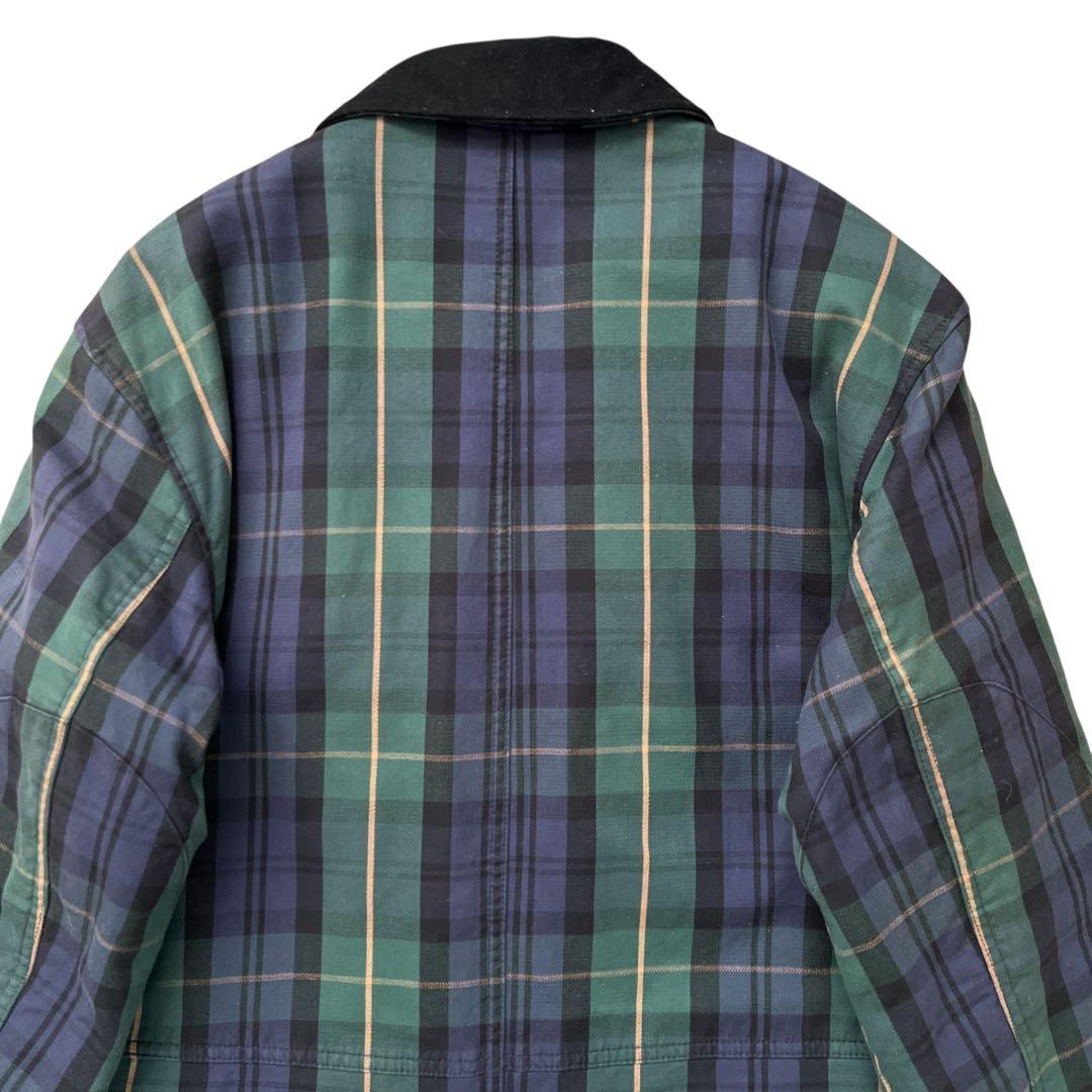 ポロバイラルフローレン　チェック柄　オイルジャケット　ハンティングジャケット　S