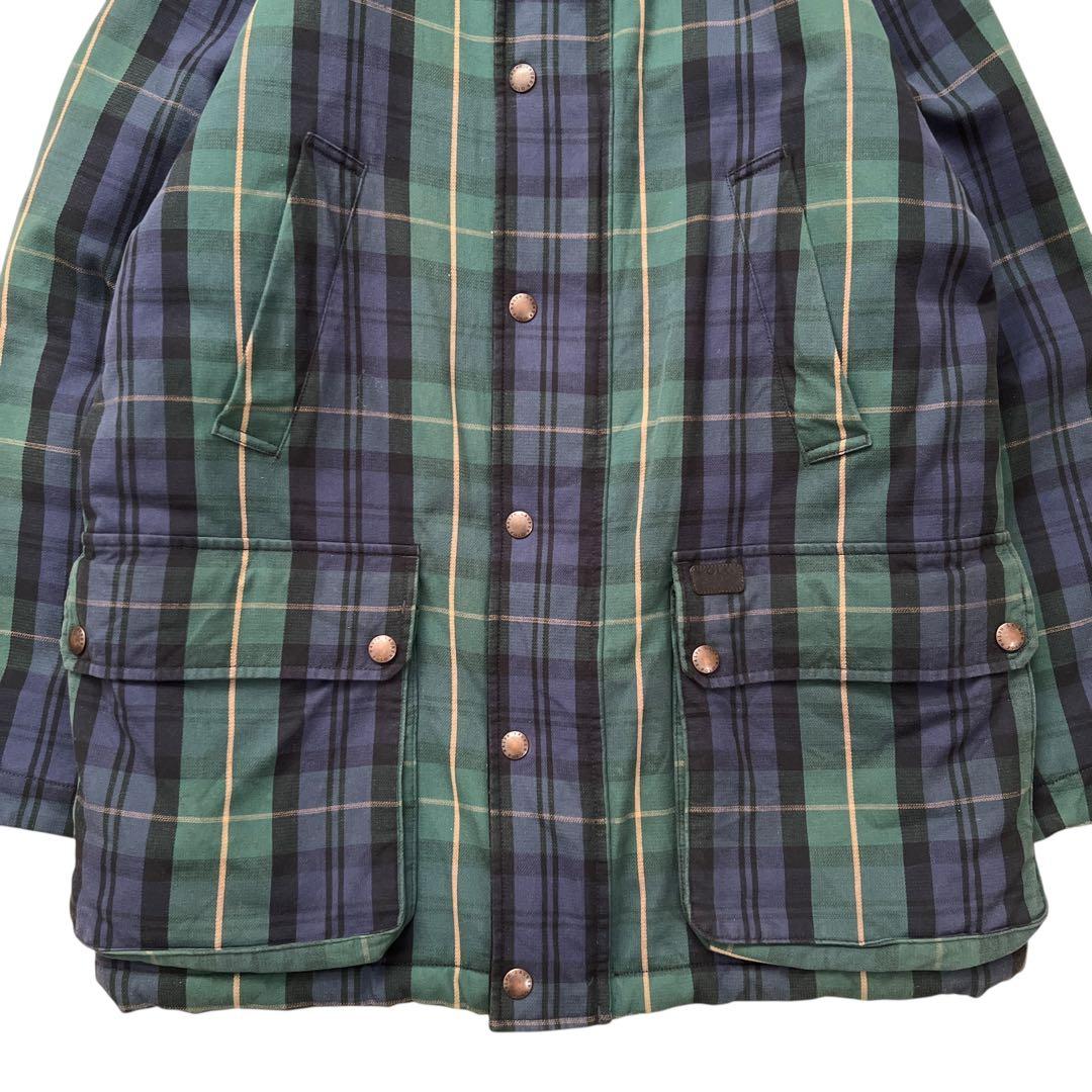 ポロバイラルフローレン　チェック柄　オイルジャケット　ハンティングジャケット　S