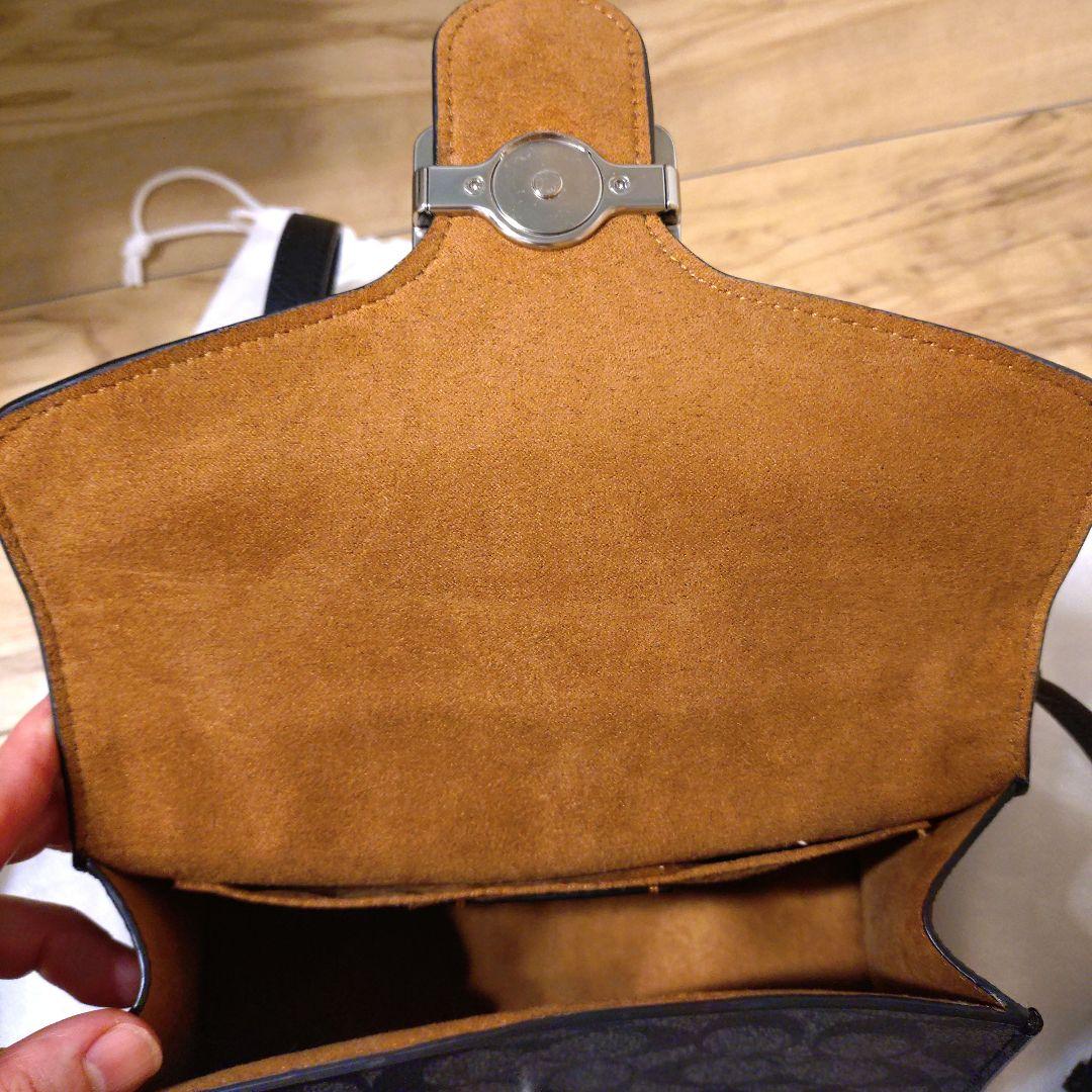 極美品　COACH ブラックレザーハンドバッグ 保存袋付　ショルダー付き2way