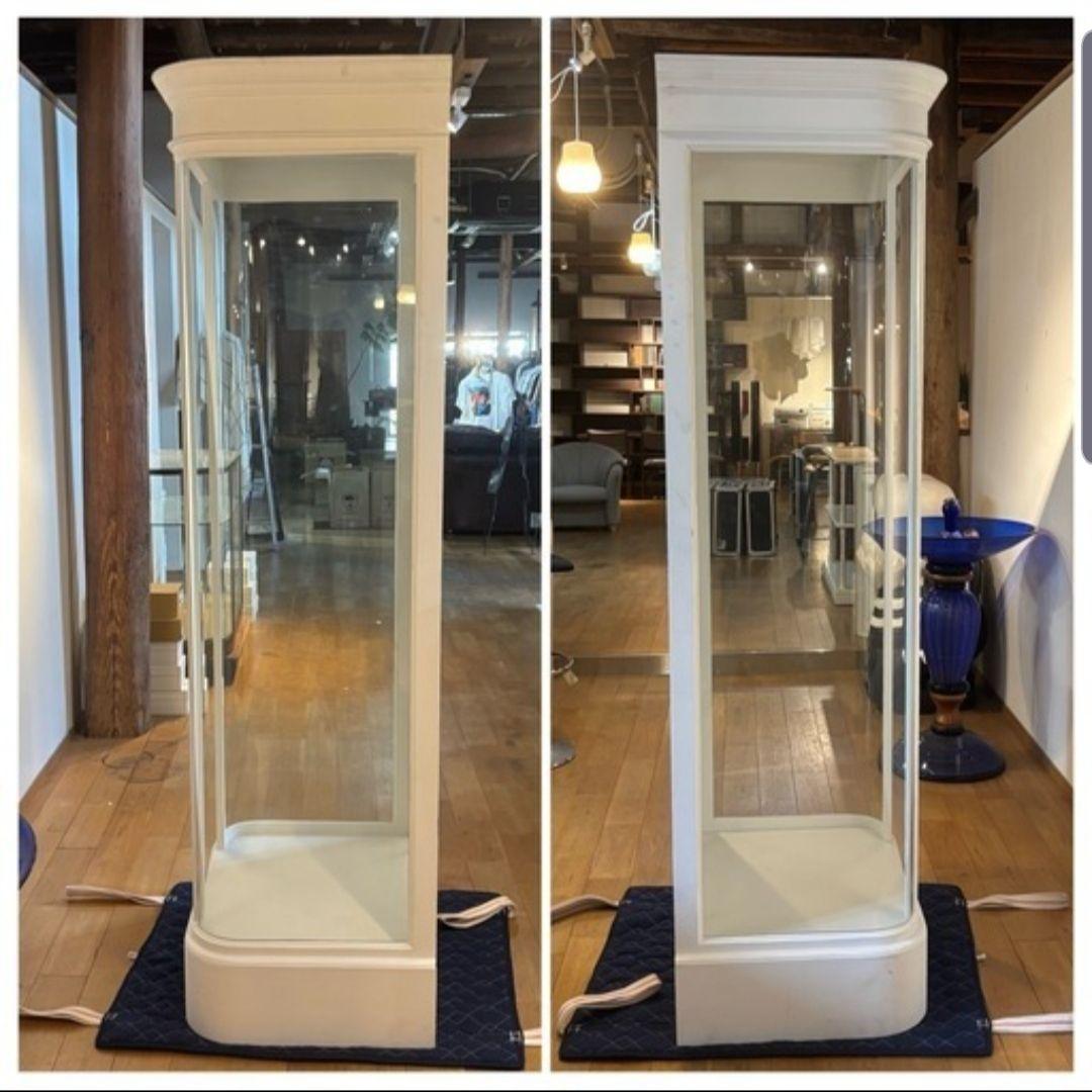 引き取り限定 3枚ガラス板 ショーケース インテリア 店舗什器 雑貨 ショップ