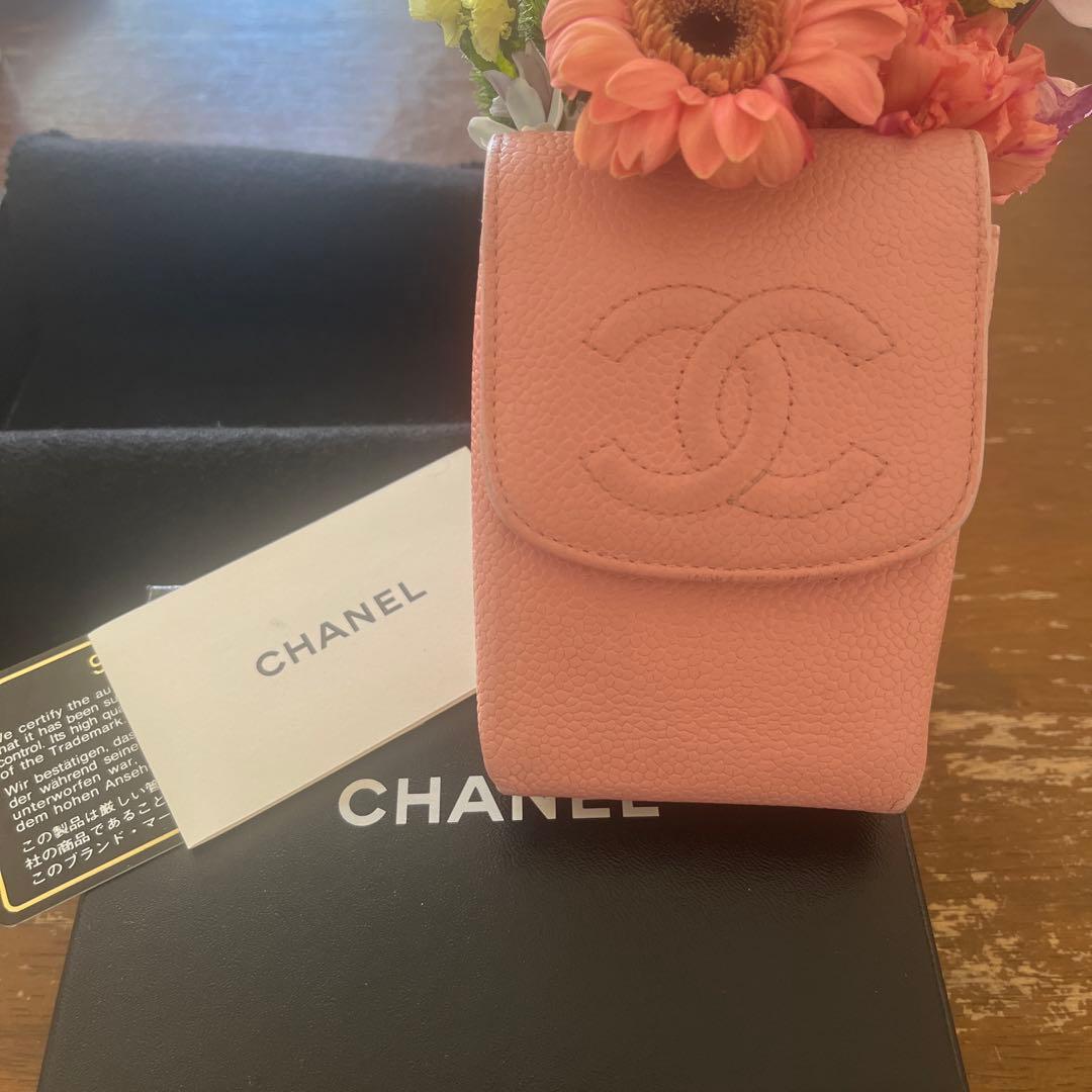 A*✨様 CHANEL ピンク レザー 小物入れ