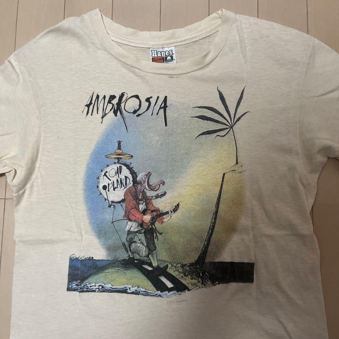 Hanes旧タグ、ロックバンド AMBROSIA Tシャツ USA製