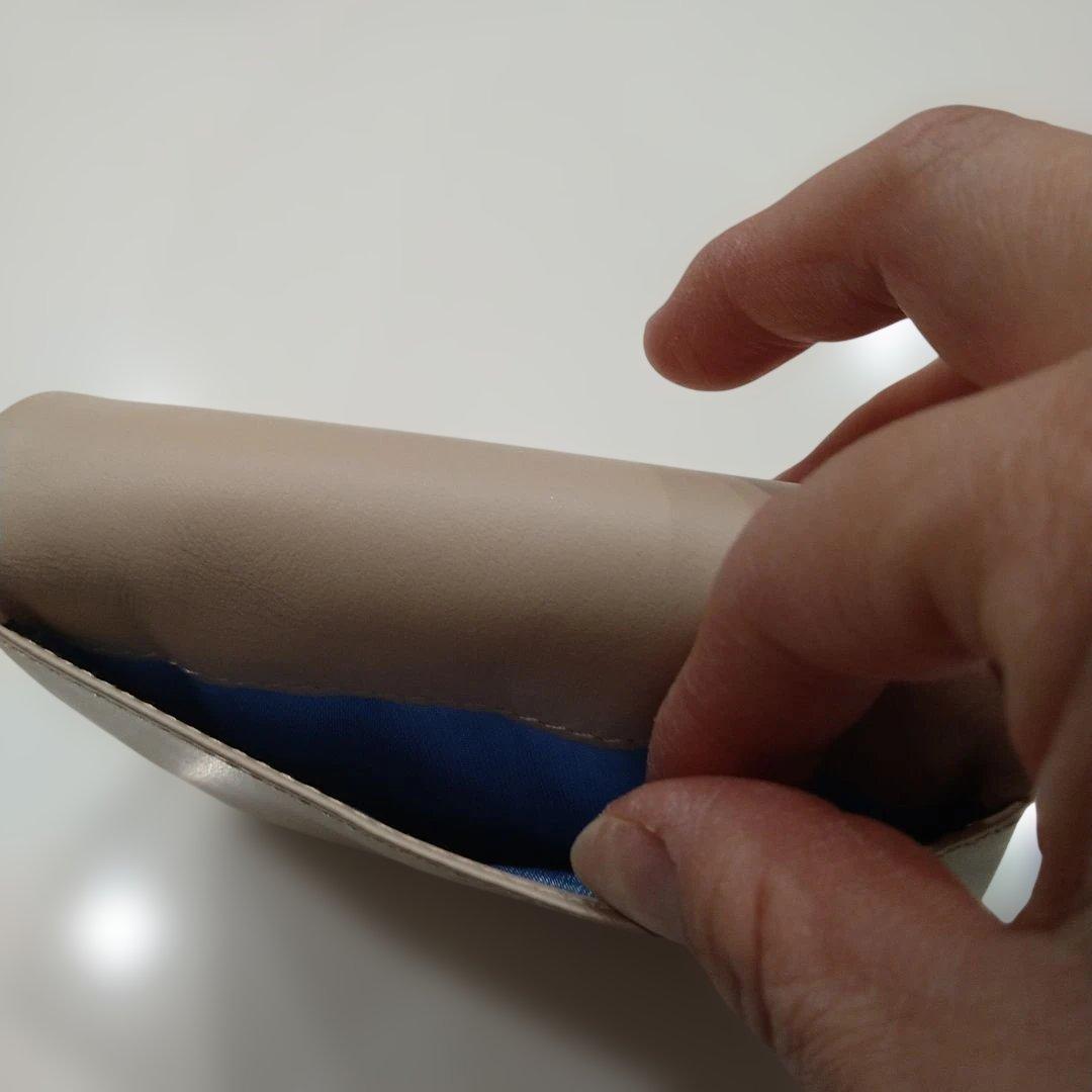 LANVIN ベージュ リボン付き二つ折り財布