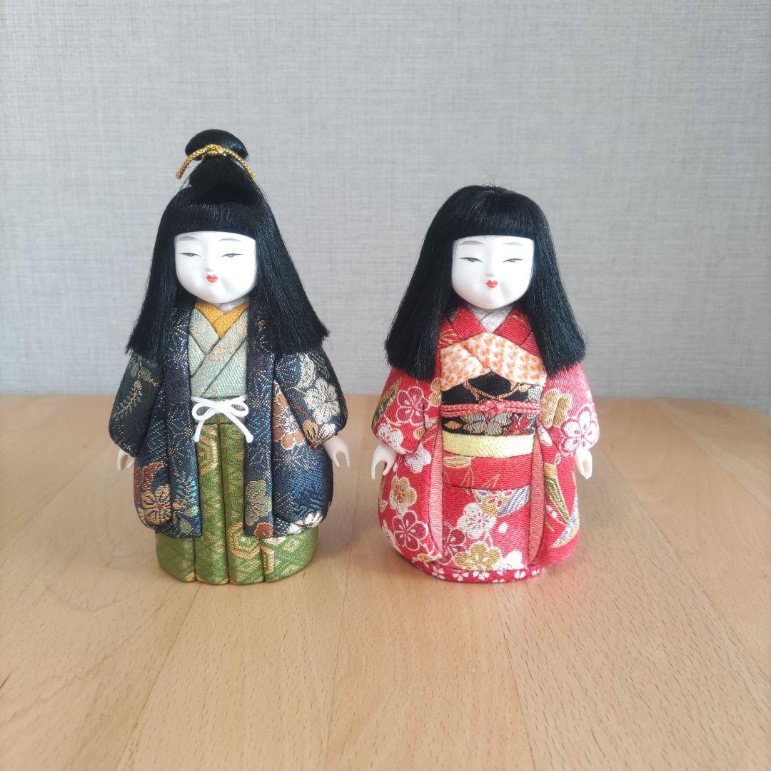 木目込人形　《豆市松》木目込み