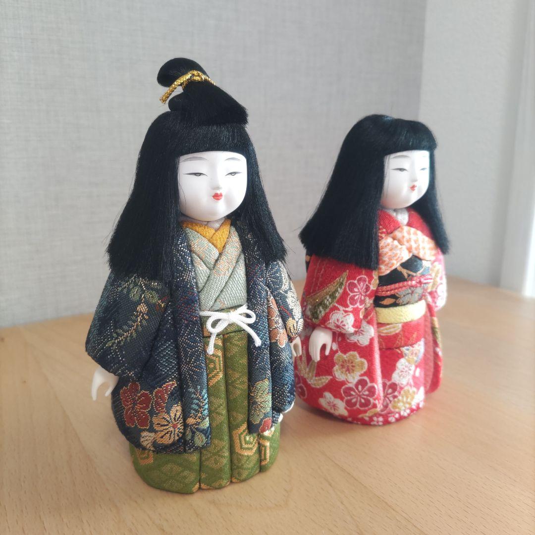 木目込人形　《豆市松》木目込み