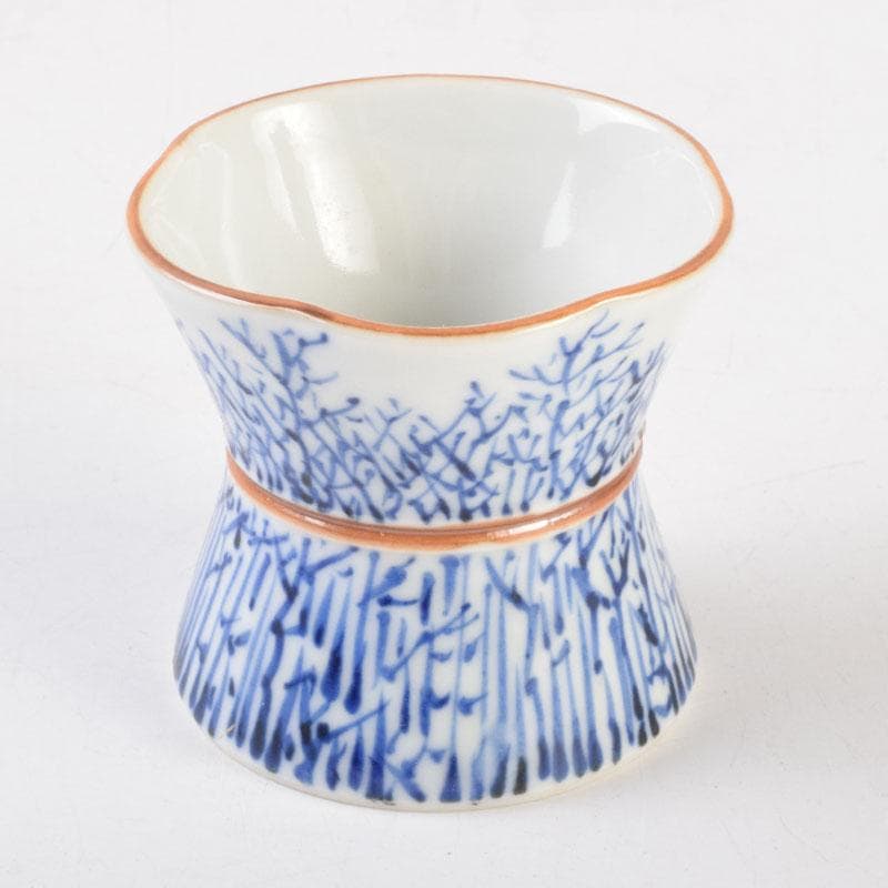 茶道具　京焼　平安昭阿弥造　染付　束柴蓋置　共箱　C　8676