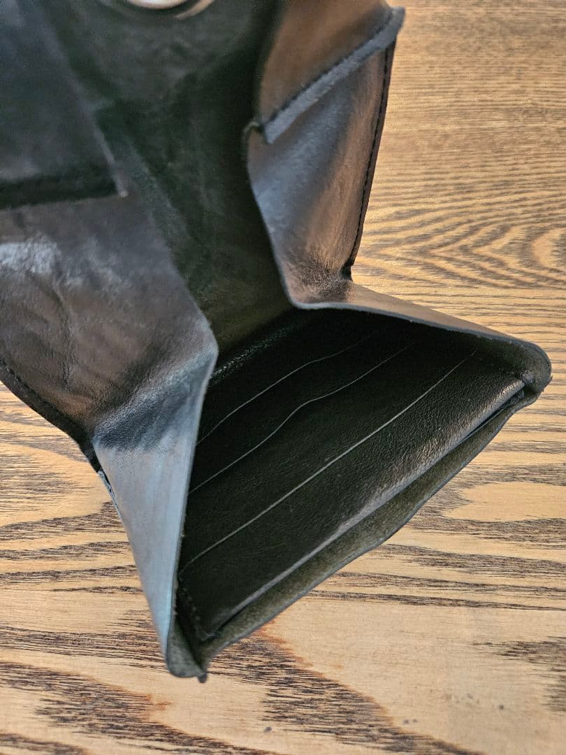 ワサビクラフト　ハーフウォレット　ブラック