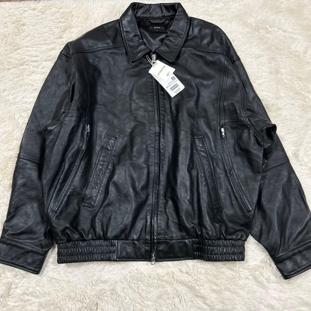カ*プ様 【新品タグ付き】BEAMS ビームス　レザージャケット　黒　羊革　M