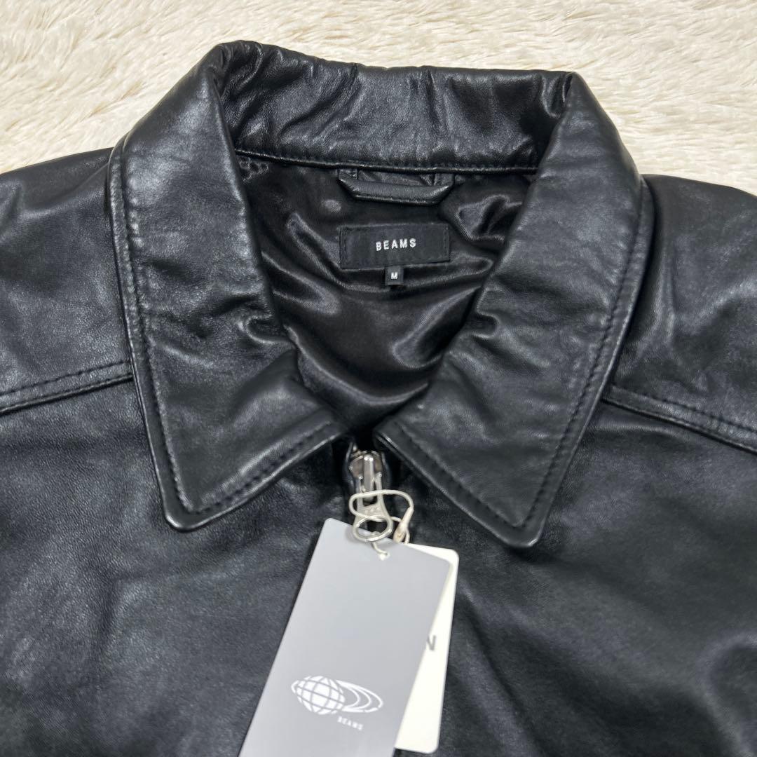 カ*プ様 【新品タグ付き】BEAMS ビームス　レザージャケット　黒　羊革　M