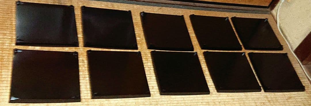 吸物膳漆器 金箔装飾 10枚セット A329